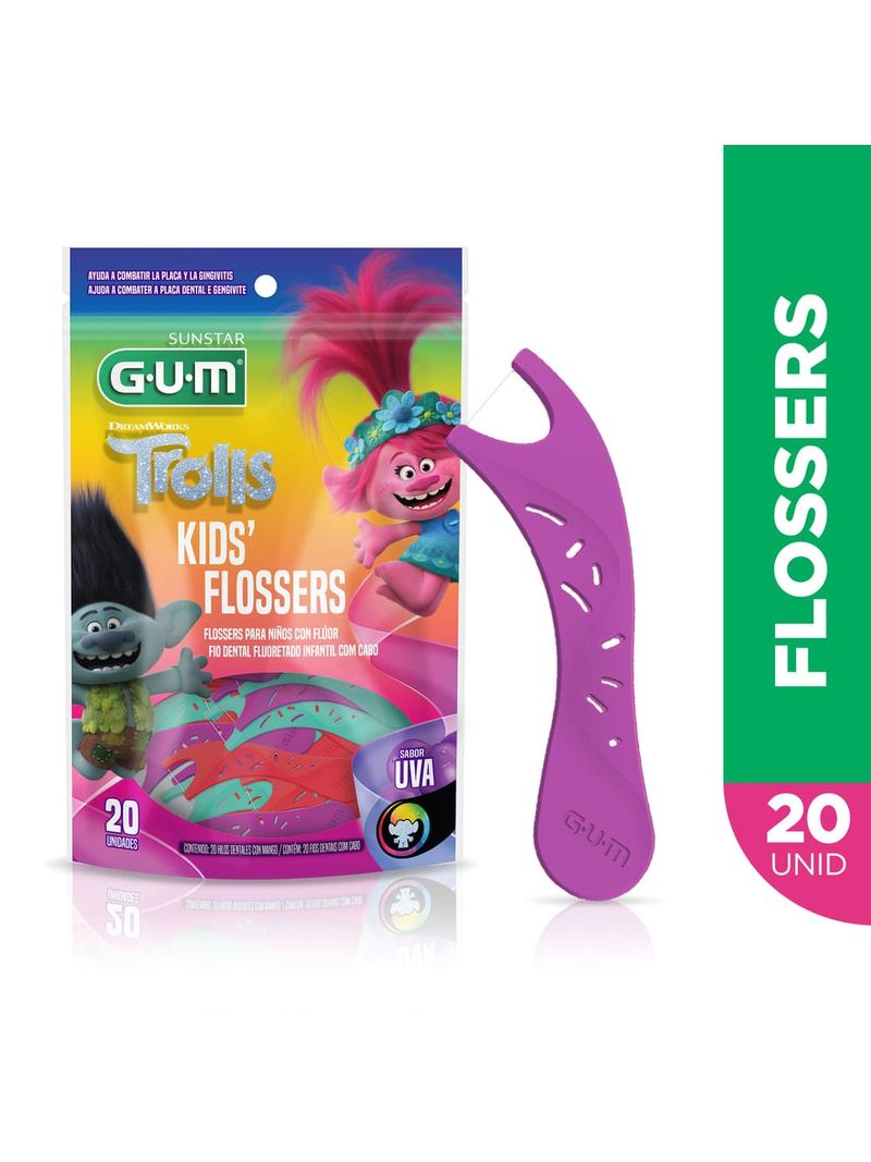 Fio-Dental-Gum-Trolls-World-Com-20-Uva-Com-Fluor