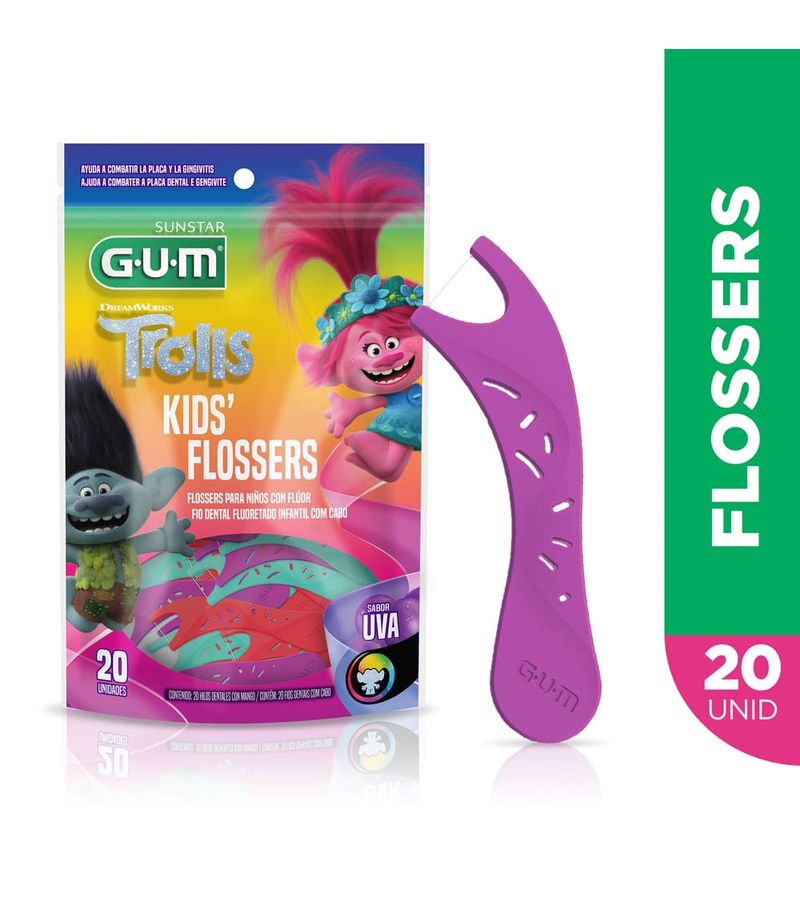 Fio-Dental-Gum-Trolls-World-Com-20-Uva-Com-Fluor