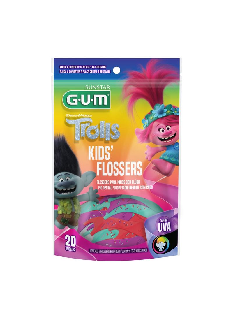 Fio-Dental-Gum-Trolls-World-Com-20-Uva-Com-Fluor