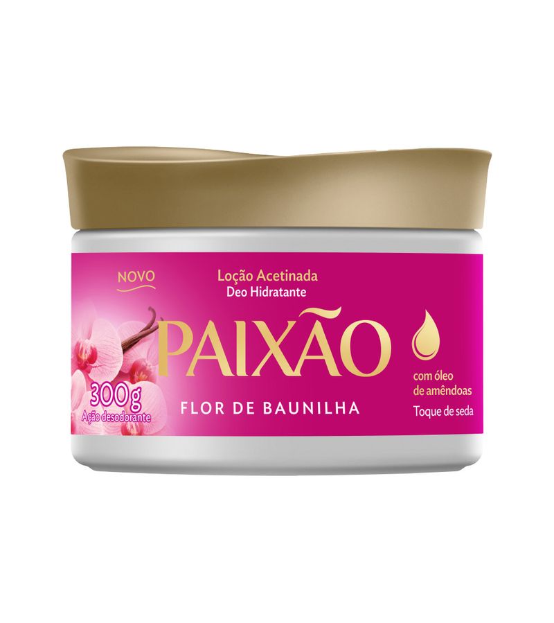 Locao-Paixao-Acetinada-300gr-Flor-De-Baunilha