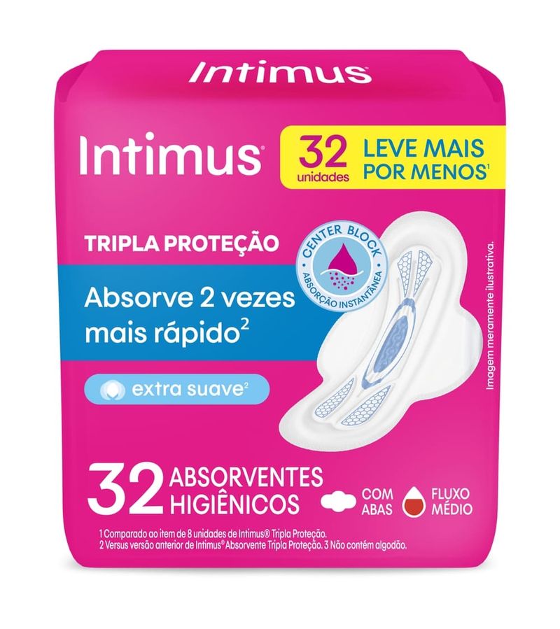 Absorvente-Intimus-Tripla-Protecao-Com-Abas-Suave-32-Unidades