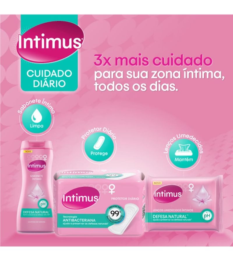 Lenco Umedecido Intimus Defesa Natural 16 Unidades - Preço Popular