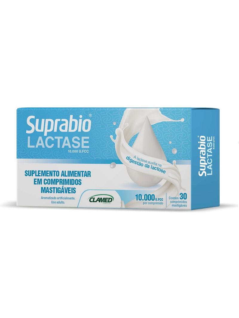 Suprabio-Lactase-10.000-U.fcc-Com-30-Comprimidos-Mastigaveis-Sabor--Baunilha