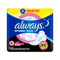 Absorvente Always Noturno Com 10 Suave Com Abas G Especial