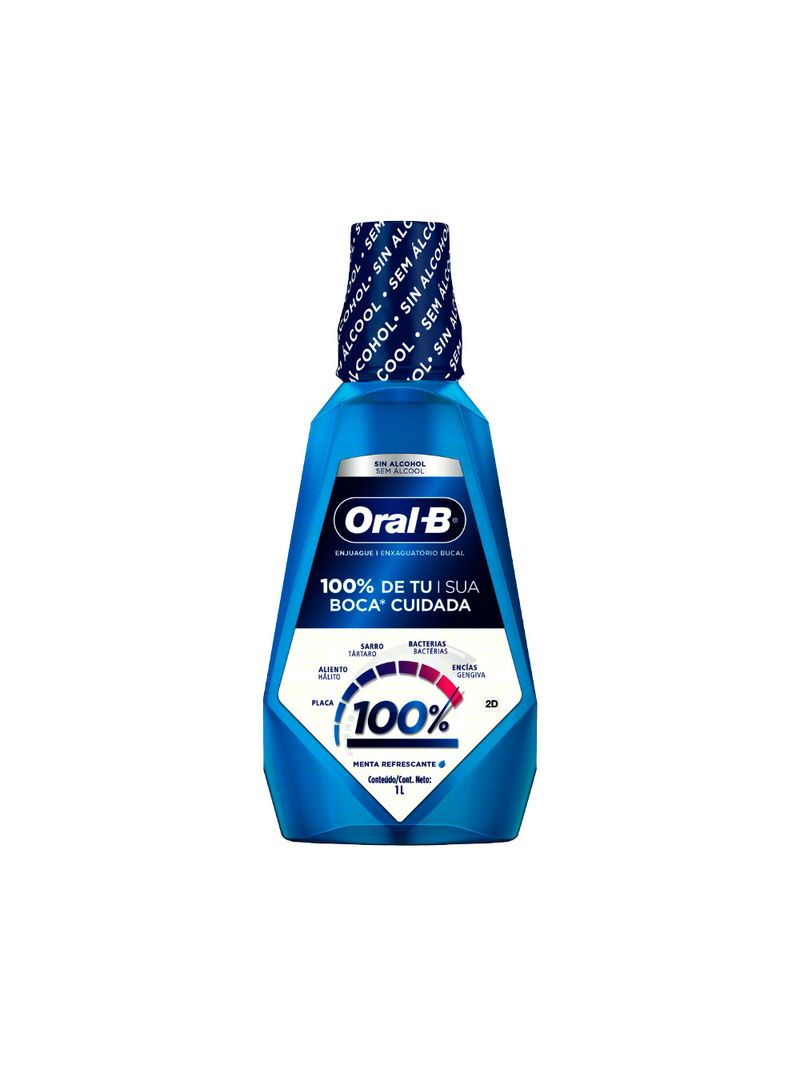 Enxaguante-Oral-B-Bucal-100--1000ml-Menta-Refrescante
