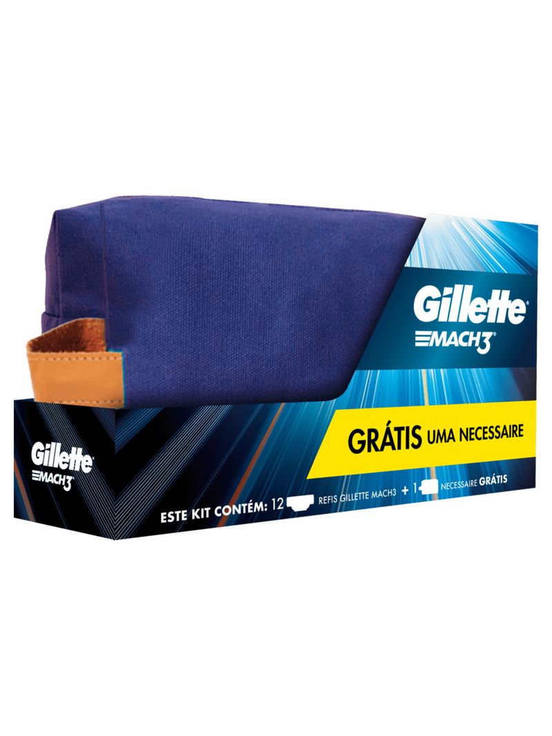 Lamina-Gillette-Mach3-Com-12-Regular-Gratis-Necessaire-Especial