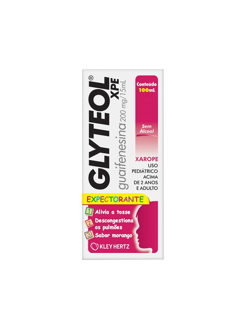 Glyteol-Xpe-100ml-Xarope-Infantil-200mg-15ml-Morango