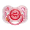 Chupeta Kuka Rosa Decorada Com Argola Bico Silicone N.2