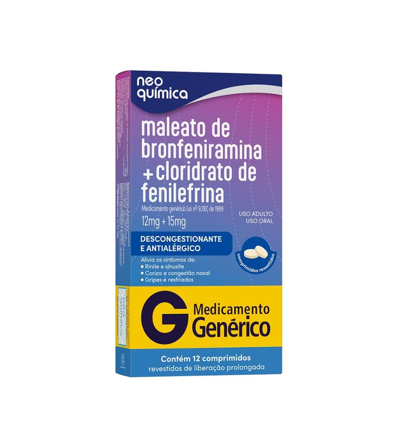 Bronfeniramina-fenilefrina-Neo-Quimica-Com-12-Comprimidos-Revestidos-De--Liberacao-Prolongada-12-15-