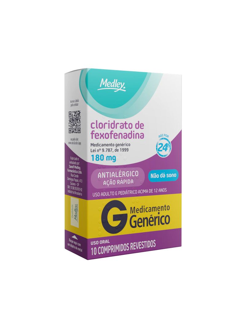 Fexofenadi-Medley-Com-10-Comprimidos-Revestidos-180mg-Generico