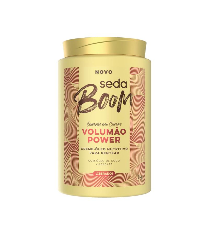 Creme-Para-Pentear-Seda-Boom-1kg-Volumao-Power