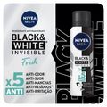 Desodorante Antitranspirante Aerossol Nivea Men Invisible Black E White  Fresh 150ml