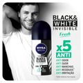 Desodorante Antitranspirante Roll On Nivea Men Invisible Black E White  Fresh 50ml