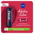 Hidratante Labial 2 Em 1 Nivea Hidra Color Vermelho 4,8g