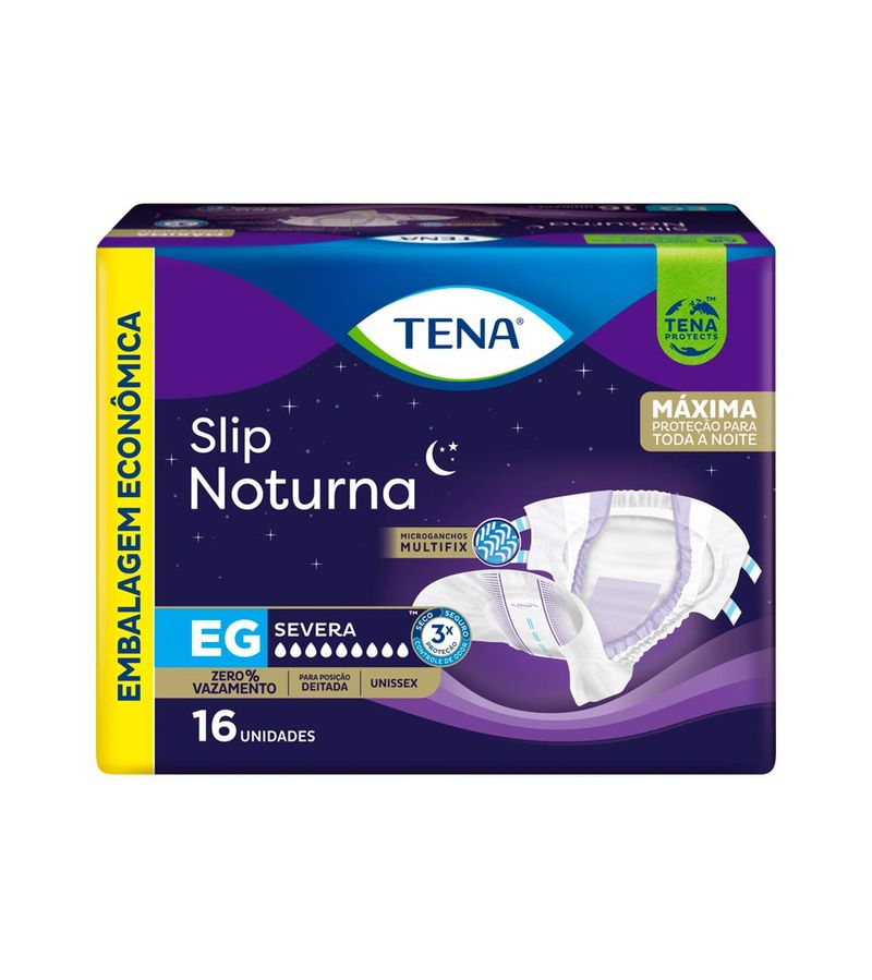 FRALDA-TENA-SLIP-NOTURNA-GER-COM-16-TAMANHO-EG-SEVERA