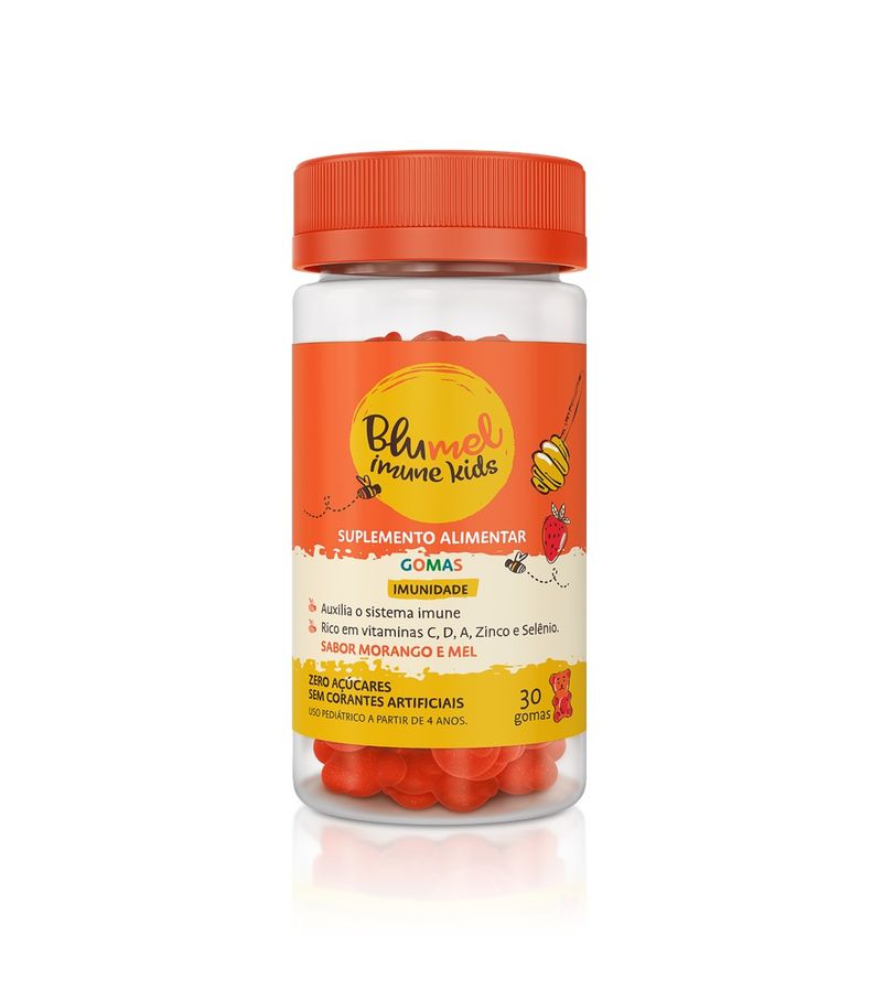 Suplemento-Alimentar-em-Gomas-Morango-e-Mel-Imunidade-Blumel-Imune-Kids-30-Gomas