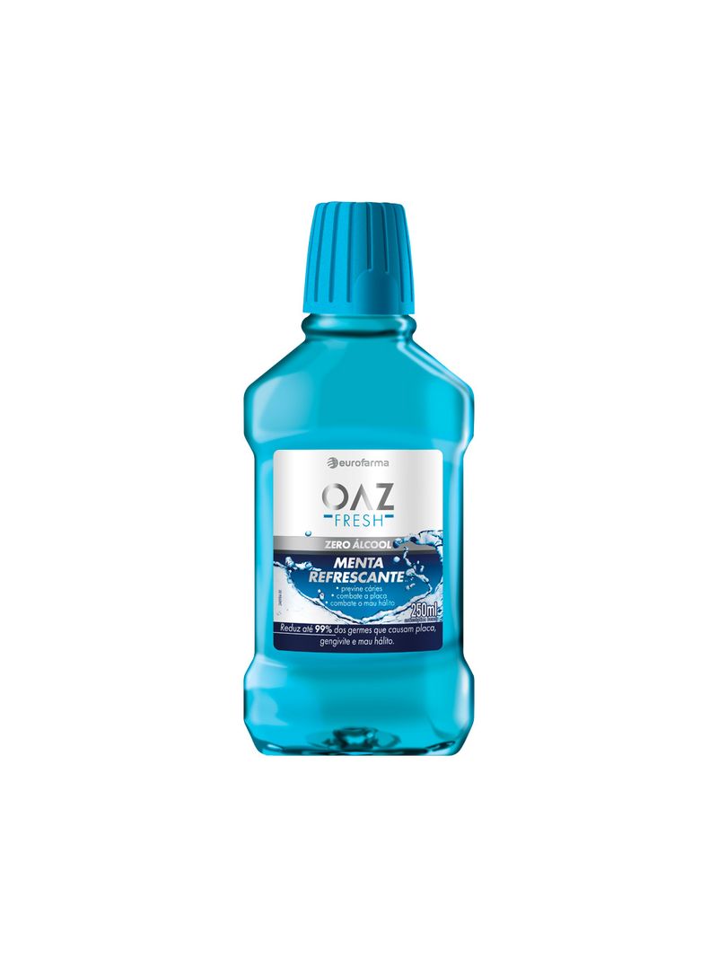 Enxaguante-Bucal-Menta-Refrescante-Zero-Alcool-OAZ-Fresh-250ml