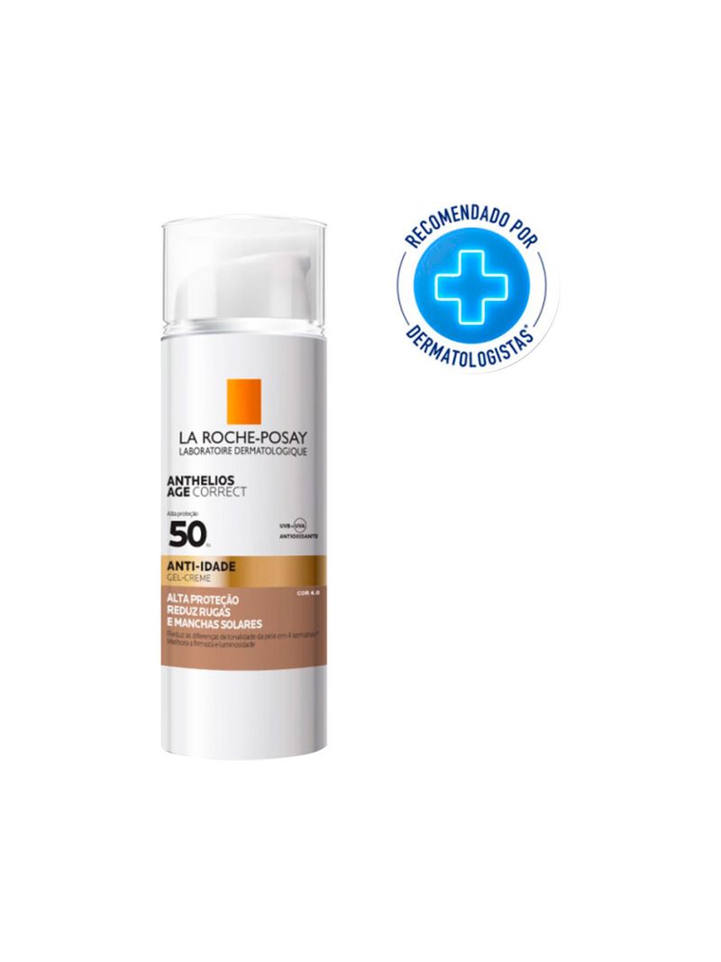 Protetor-Solar-Gel-Creme-Anti-idade-FPS-50-Cor-4.0-Anthelios-Age-Correct-La-Roche-Posay-50