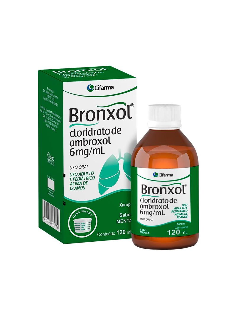 Bronxol-Cloridrato-De-Ambroxol-6mg-ml-120ml-Xarope-Adulto-Sabor-Menta-Cifarma