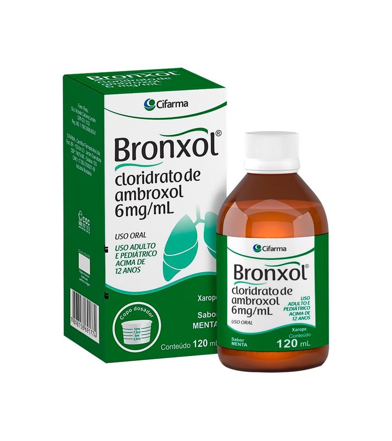 Bronxol-Cloridrato-De-Ambroxol-6mg-ml-120ml-Xarope-Adulto-Sabor-Menta-Cifarma