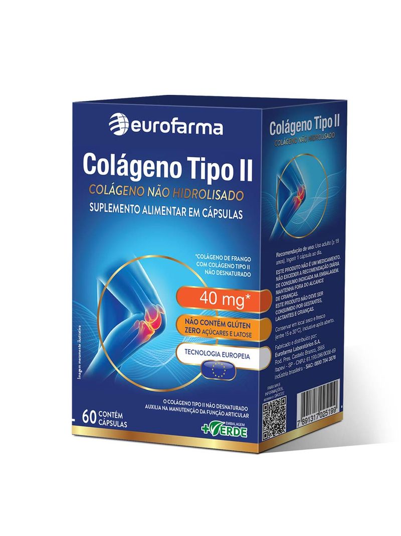 Colageno-Tipo-Ii-Eurofarma-Com-60-Capsulas-40mg