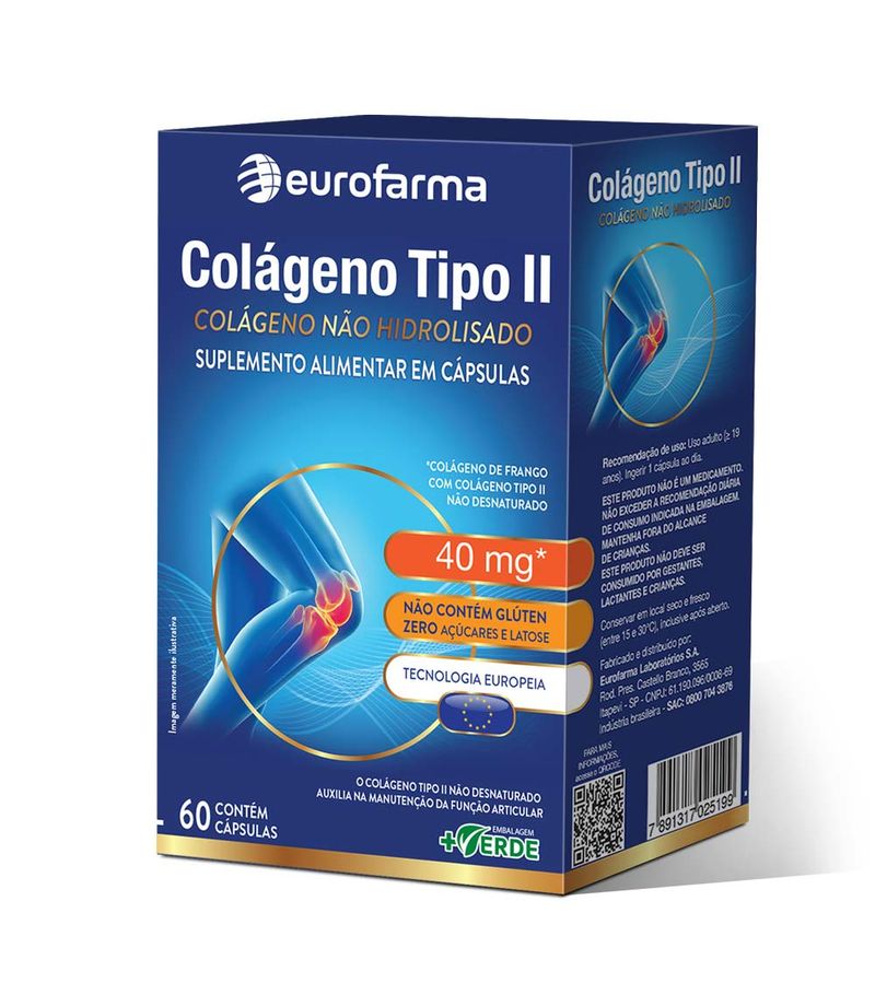 Colageno-Tipo-Ii-Eurofarma-Com-60-Capsulas-40mg