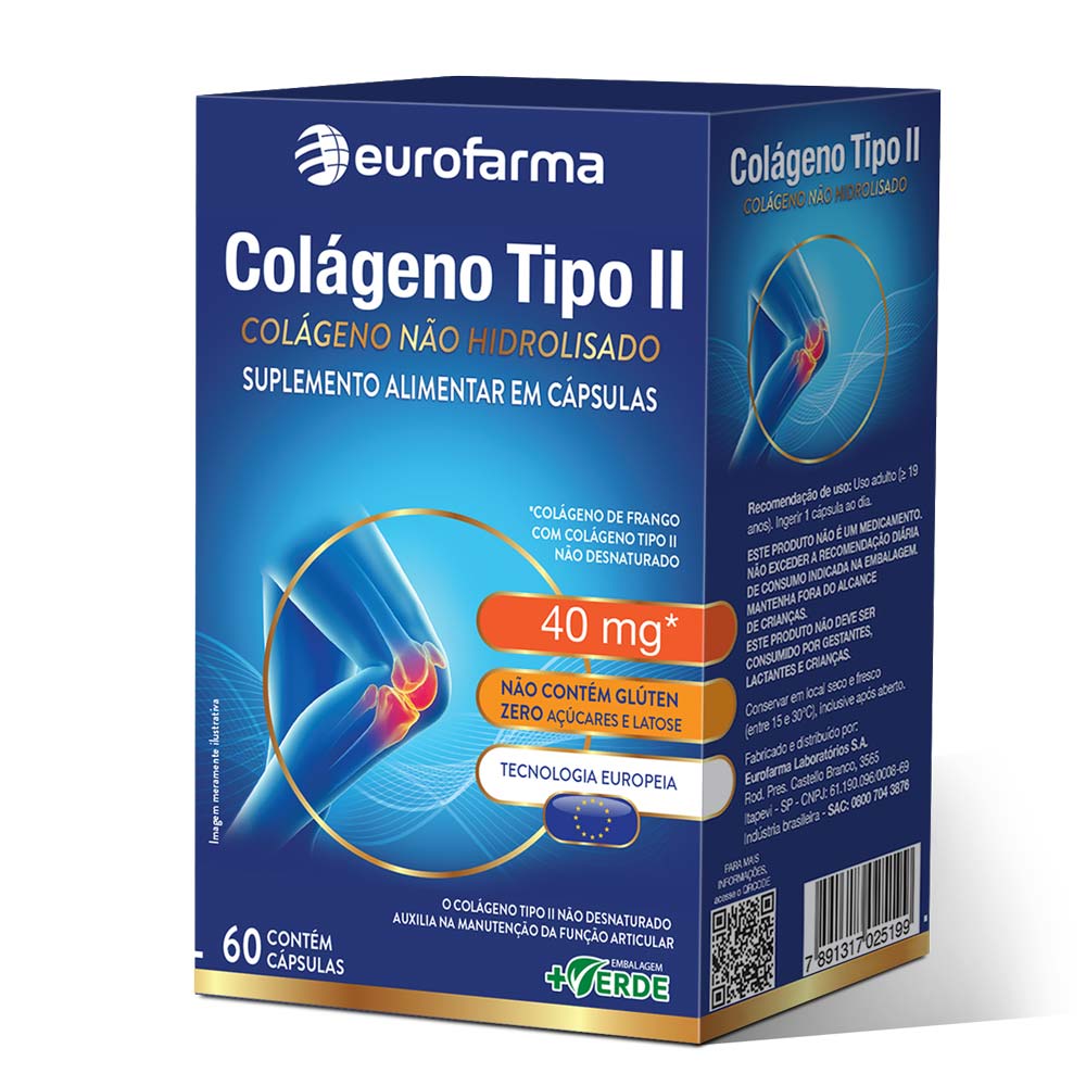SuplementoColagenoTipoIi40mgEurofarma60Capsulas