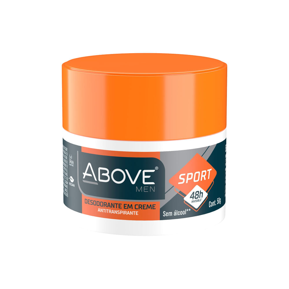 DESODORANTE ABOVE MASCULINO SPORT 50GR CREME - Preço Popular