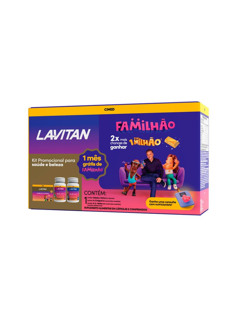Kit-Lavitan-Familhao-Saude-E-Beleza-Com-30-Capsulas---60-Comprimidos--Revestidos---60-Comprimidos-Revestidos-Especial