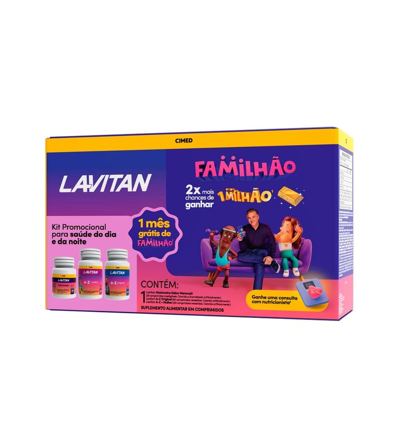 Kit-Lavitan-Familhao-Dia-E-Noite-Com-30-Comprimidos-Mastigaveis-Sabor--Maracuja---60-Comprimidos-Revestidos---60-Comprimidos-Revestidos--Especial---Enter-