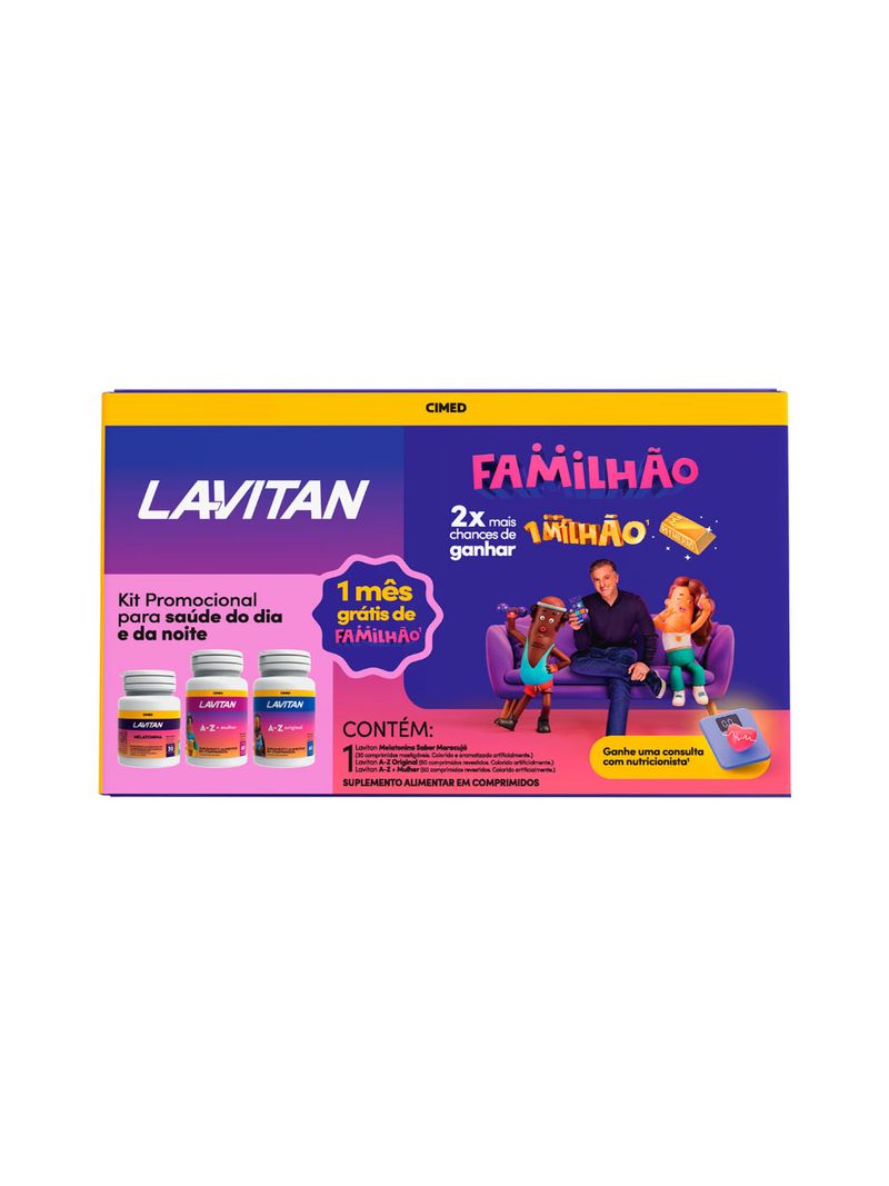 Kit-Lavitan-Familhao-Dia-E-Noite-Com-30-Comprimidos-Mastigaveis-Sabor--Maracuja---60-Comprimidos-Revestidos---60-Comprimidos-Revestidos--Especial---Enter-