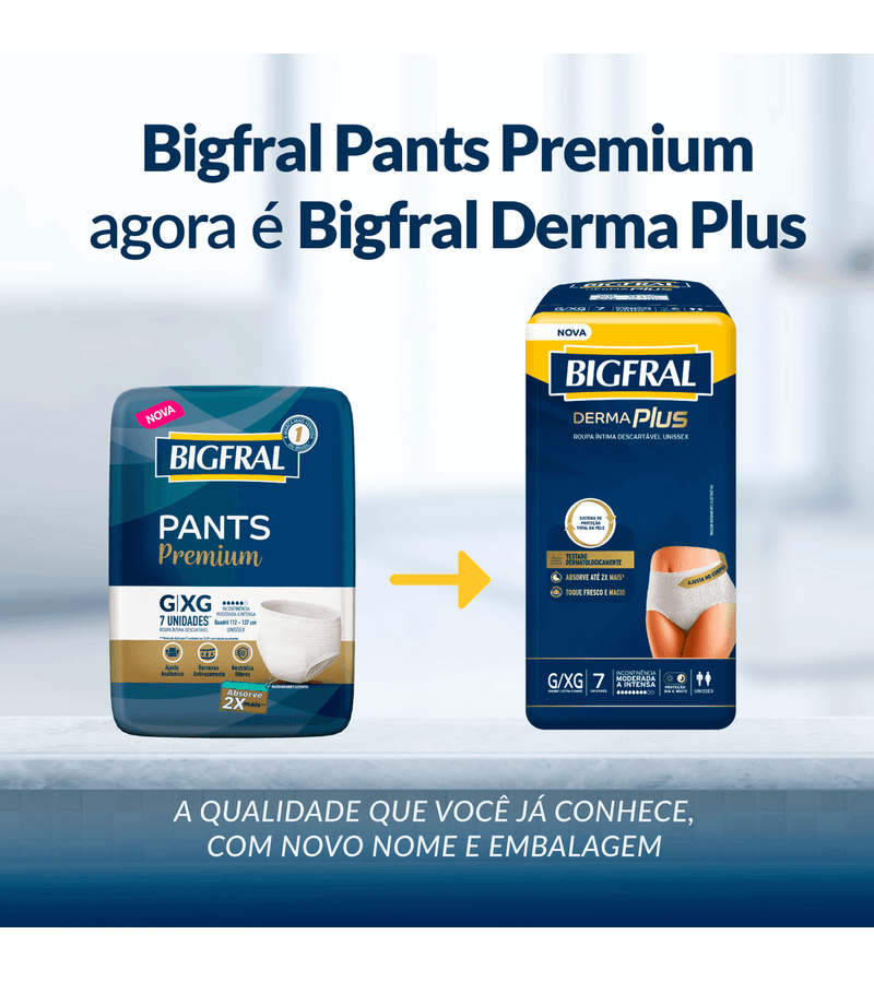 1685107087-7896012880036-740657-Roupa-Intima-Descartavel-Unissex-Bigfral-Derma-Plus-GXG-7-Unidades-Nova-Embalagem