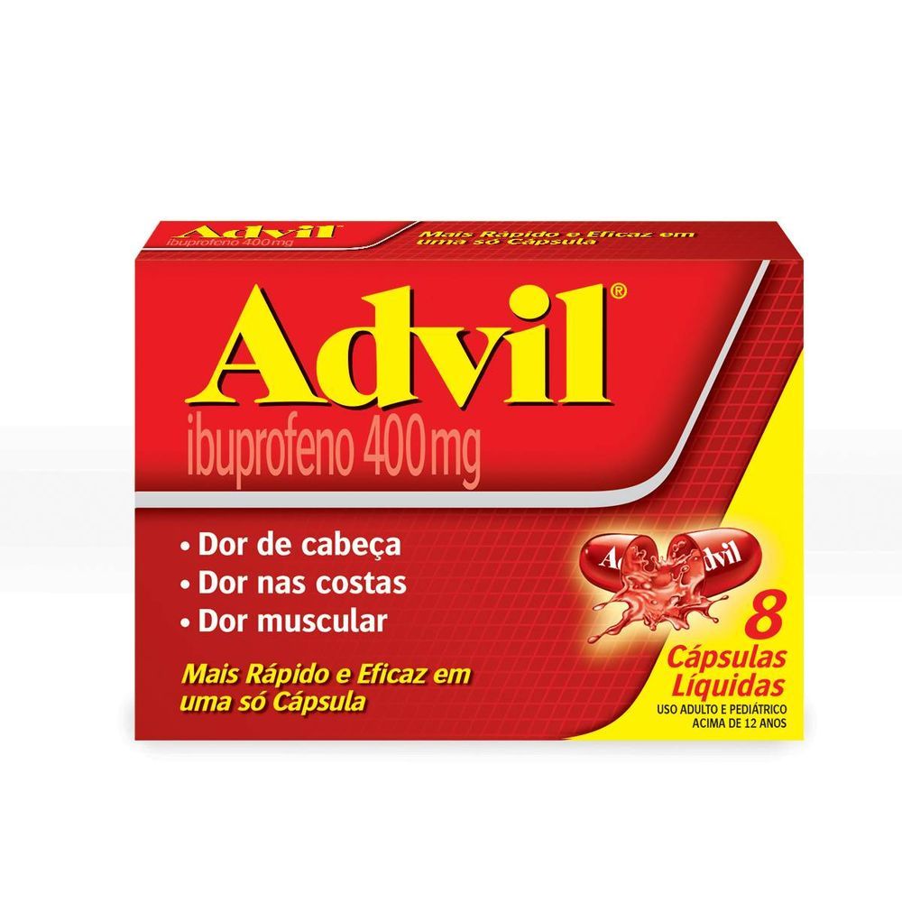 ADVIL ALÍVIO RÁPIDO DA DOR DE CABEÇA E ENXAQUECA COM IBUPROFENO 400MG ...