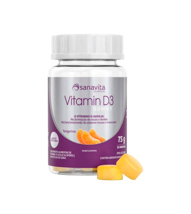 Suplemento-Alimentar-Vitamin-D3-Gummy-2000ui-Sanavita-Com-30-Gomas-75g-Tangerina