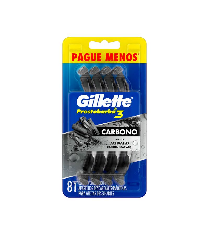 Aparelho-De-Barbear-Descartavel-Gillette-Prestobarba3-Carbono-Com-8-Unidades-Pague-Menos-Especial