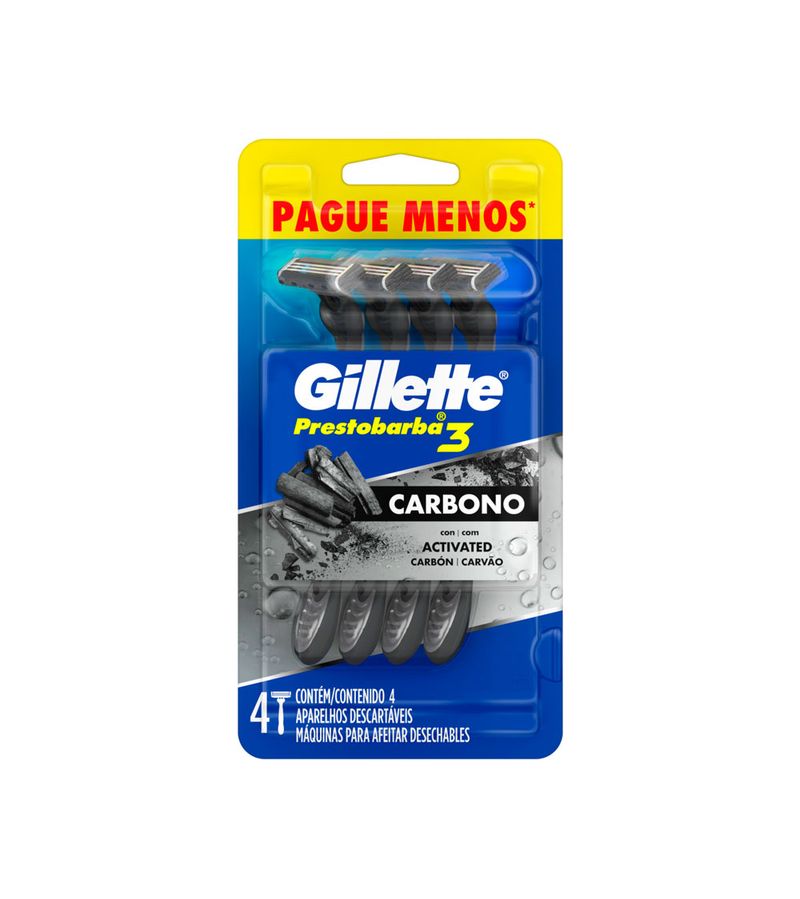 Aparelho-De-Barbear-Descartavel-Gillette-Prestobarba3-Carbono-Com-4-Unidades-Pague-Menos-Especial