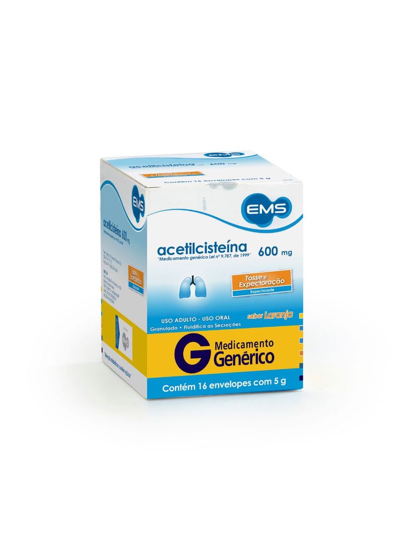 Acetilcisteina-Ems-600mg-Com-16-Envelopes-De-5g