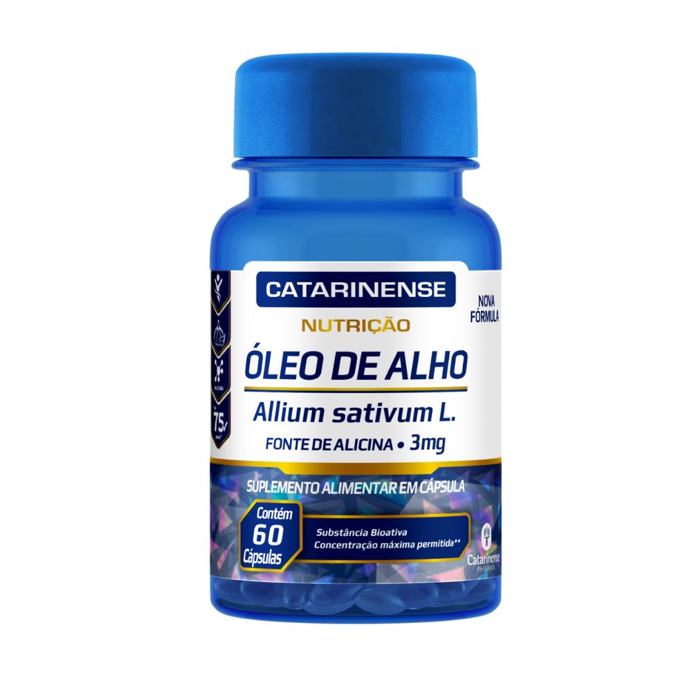 ÓLEO DE ALHO CATARINENSE 60 CÁPSULAS - Preço Popular