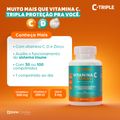 C-triple Vitamina C 500mg + Vitamina D + Zinco Com 100 Comprimidos