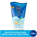 Protetor Solar Kids Brincando Na Agua Fps60 Nivea Sun 150ml