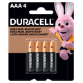 Pilha Alcalina Palito Aaa Duracell Com 4 Unidades