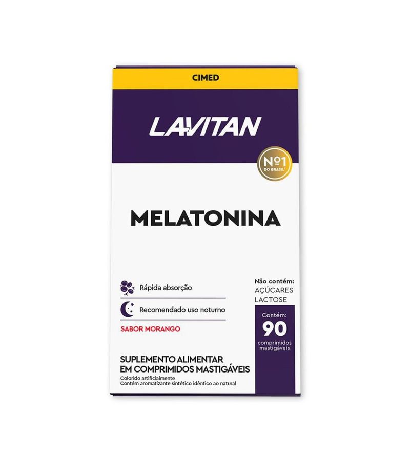 Lavitan-Melatonina-021Mg-Com-90-Comprimidos-Sabor-Morango