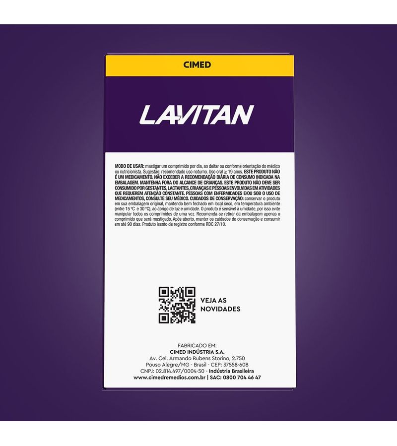 Lavitan-Melatonina-021Mg-Com-90-Comprimidos-Sabor-Morango