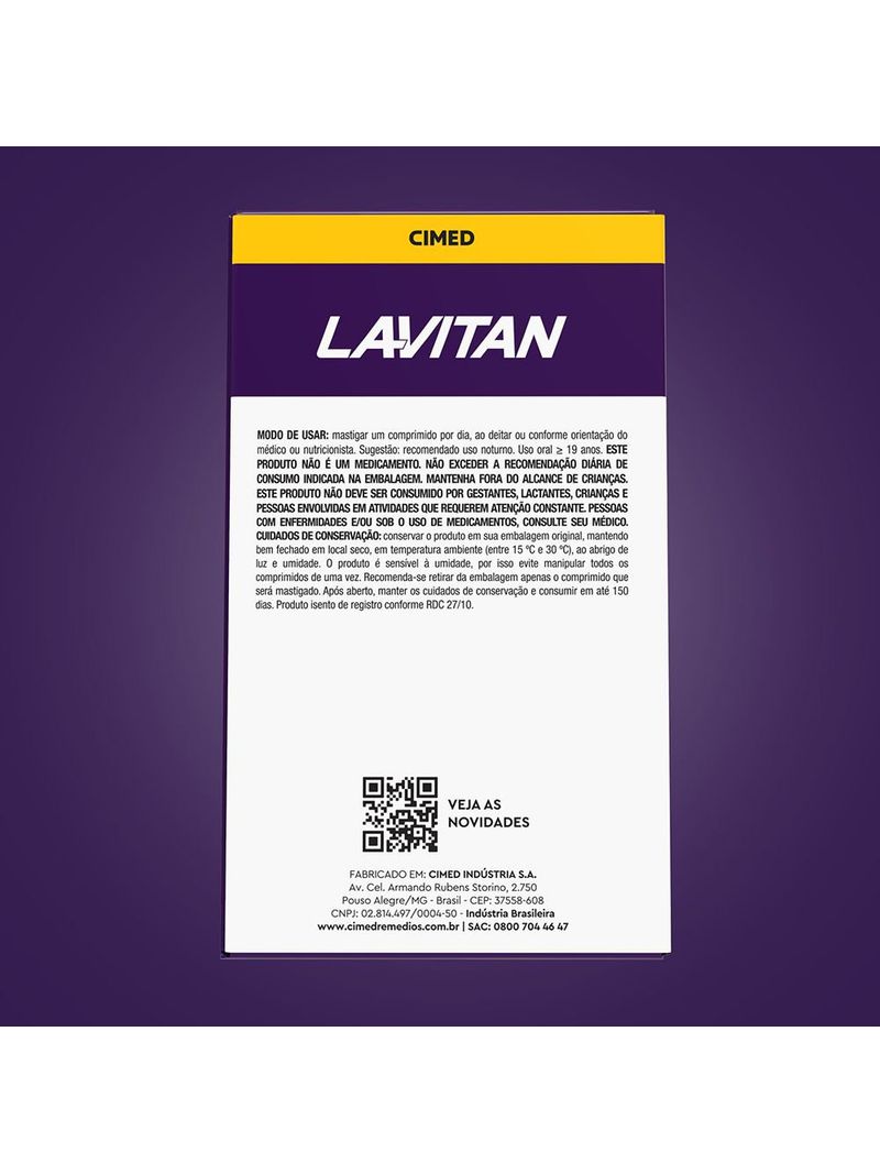 Lavitan-Melatonina-021Mg-Com-150-Comprimidos-Sabor-Morango