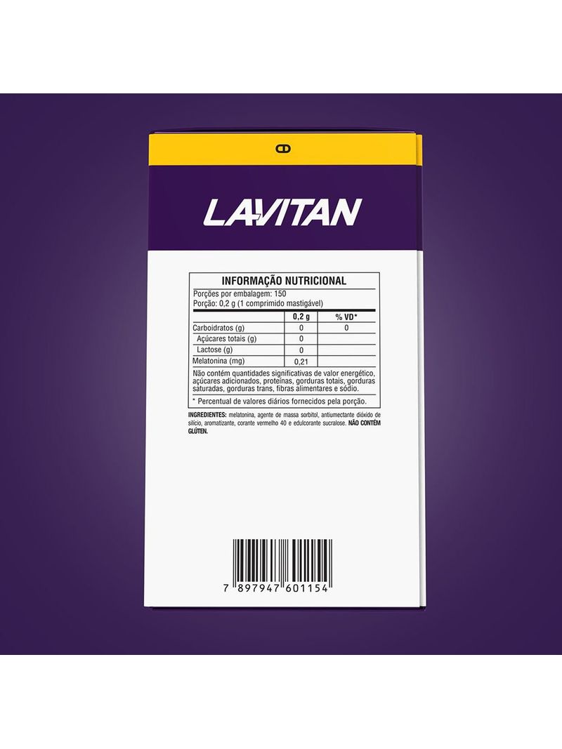 Lavitan-Melatonina-021Mg-Com-150-Comprimidos-Sabor-Morango