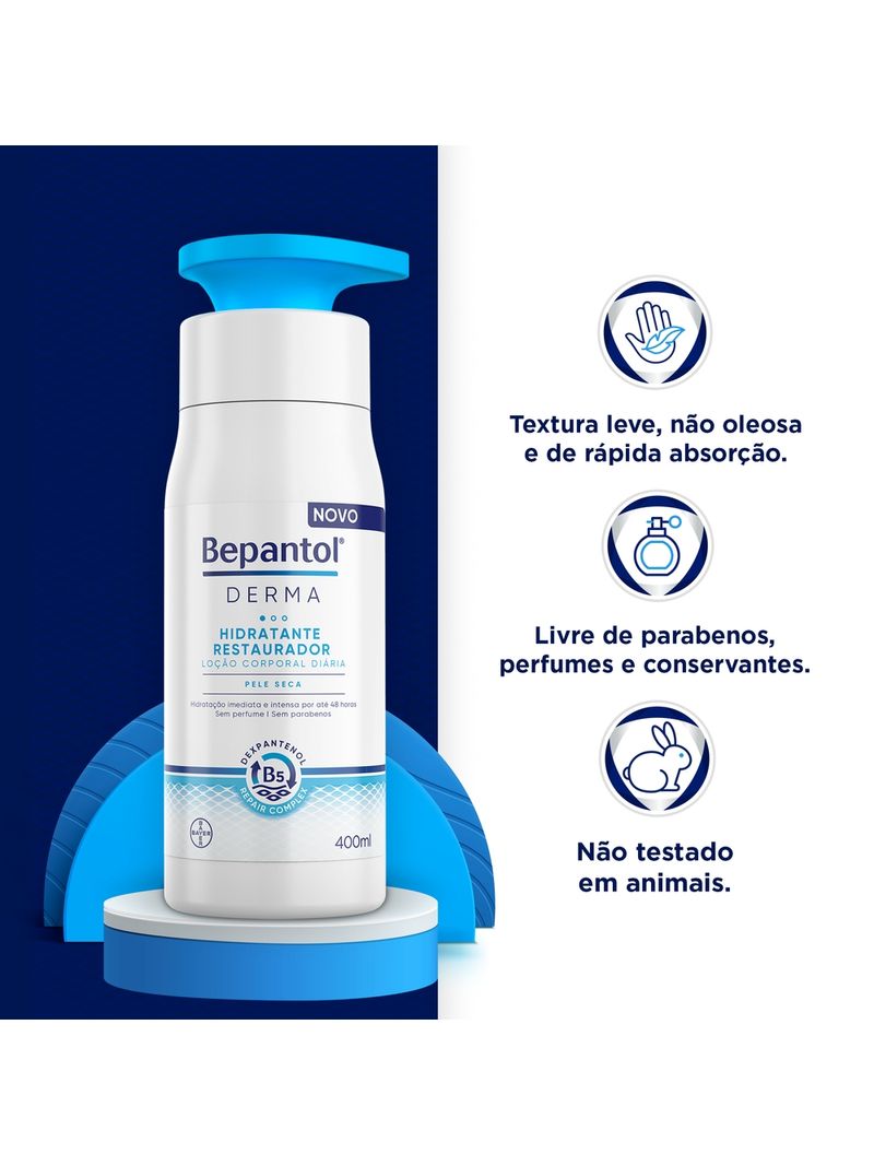 Locao-Corporal-Hidratante-Restaurador-Pele-Seca-Bepantol-Derma-400ml