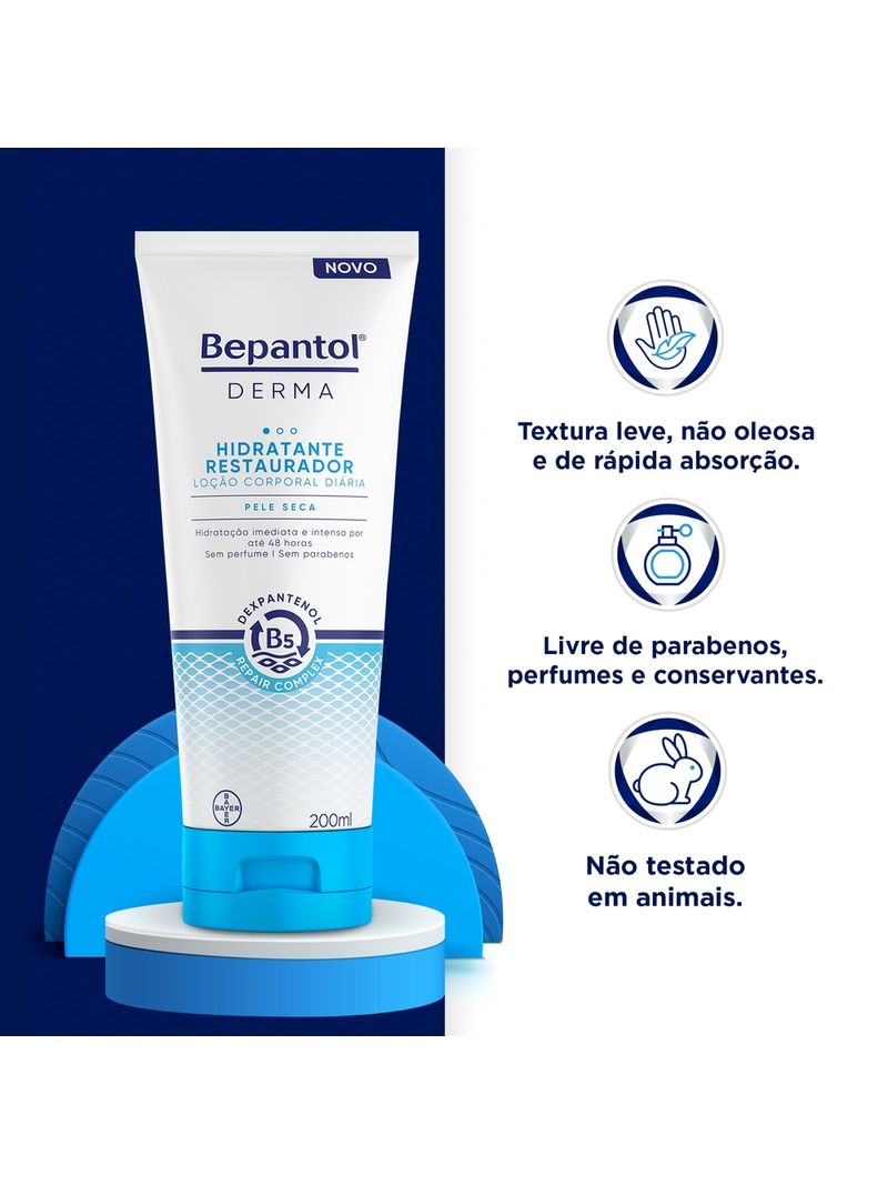 Locao-Corporal-Hidratante-Restaurador-Pele-Seca-Bepantol-Derma-200ml