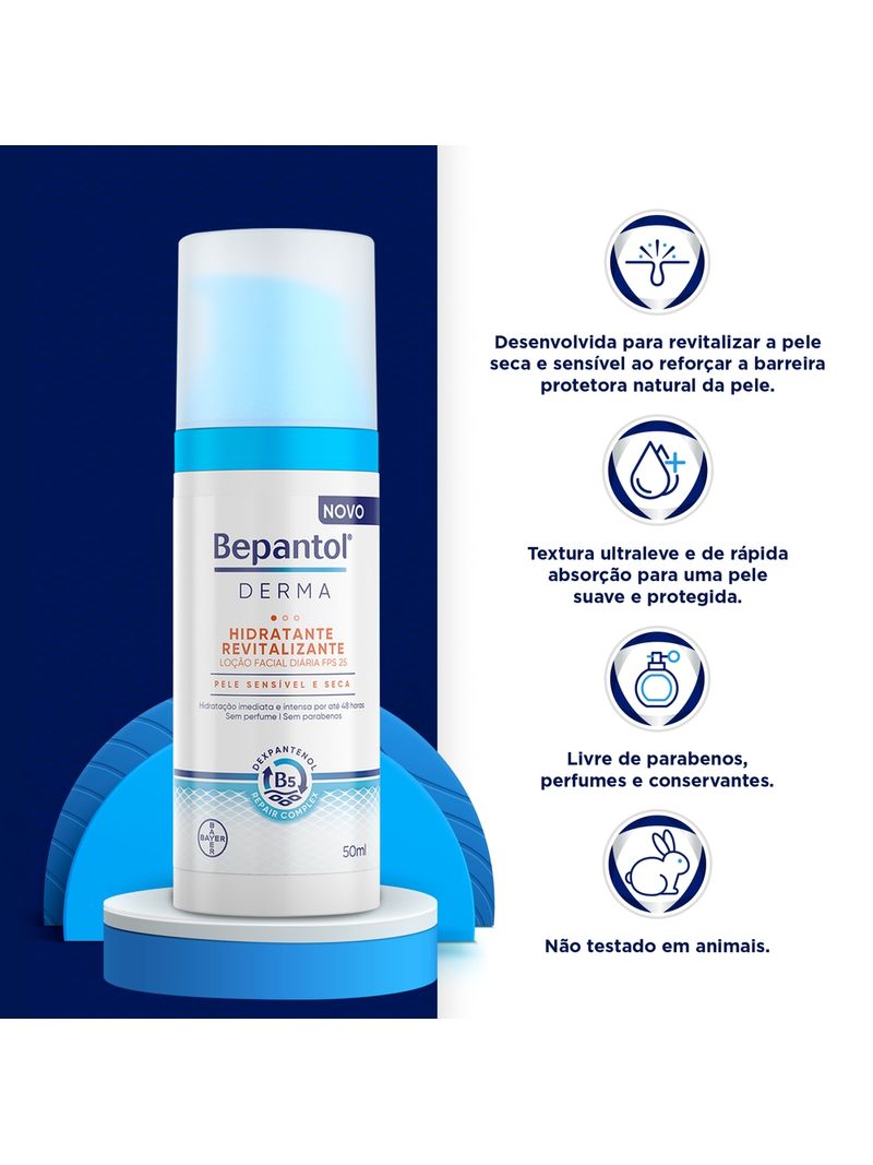 Locao-Facial-Diaria-FPS25-Hidratante-Revitalizante-Bepantol-Derma-500ml