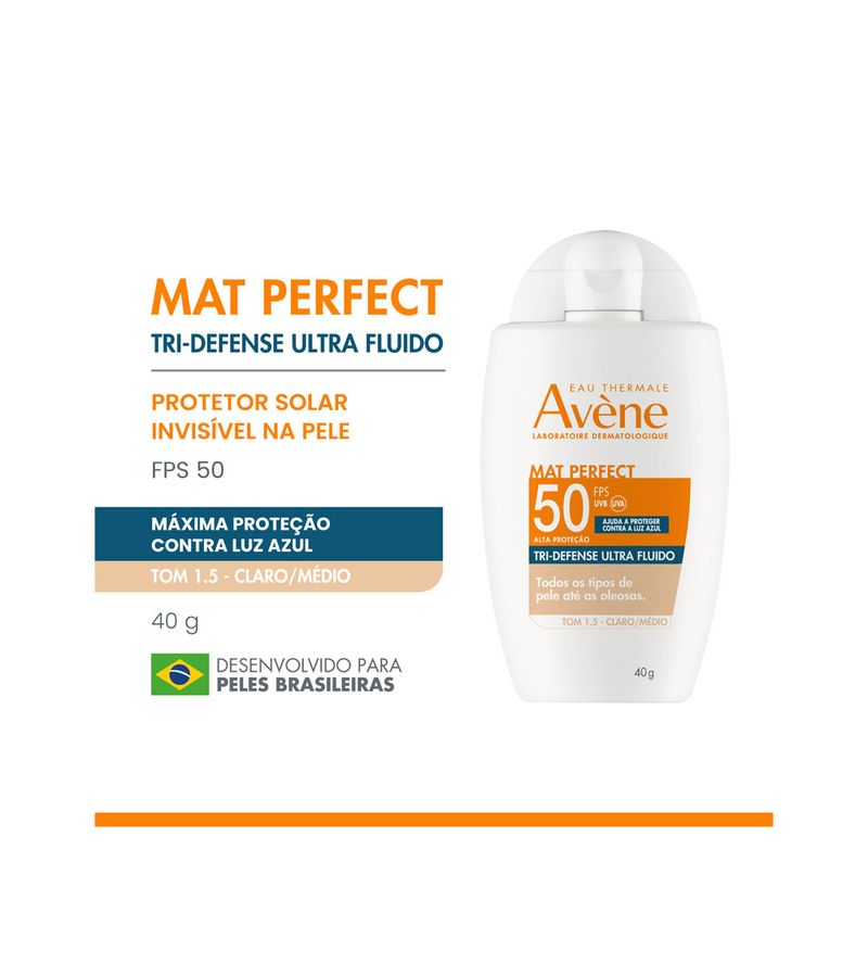 Protetor-Solar-Mat-Perfect-Avene-Fps50-40gr-Ultra-Fluido-Cor-Claro-medio