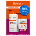 Protetor Solar Helioderm Fps30 200ml + Kids Color Cheirinho De Uva Fps30  120ml